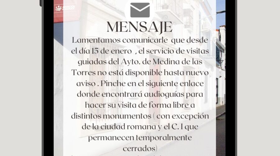 Temporalmente no habrá servicio de visitas guiadas
